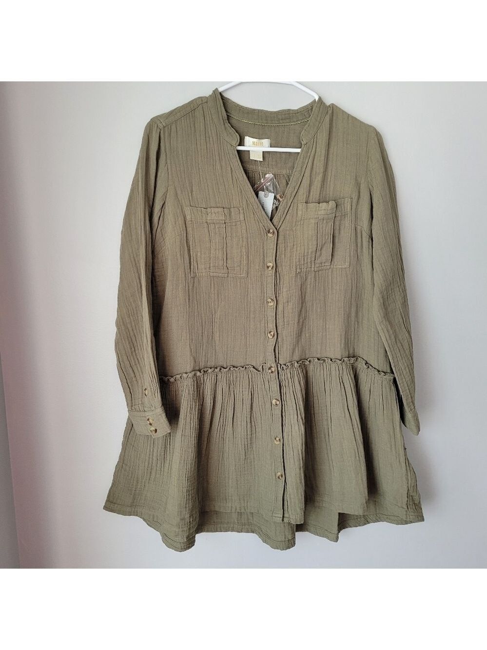 Anthropologie Maeve Katie Textured Utility Tunic Size 2P - Picture 4 of 7
